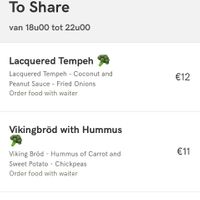 Menu  at De Republiek in Bruges