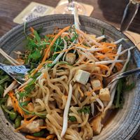 Tofu noodle dish at De Republiek in Bruges