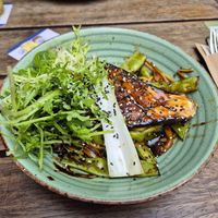Vegan stir fry that was far too salty at De Republiek in Bruges