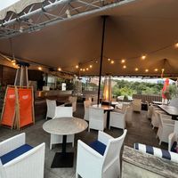 Exterior terrace dog friendly  at The Real Greek in Bournemouth