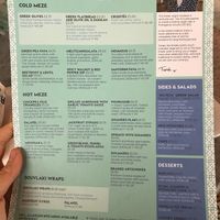 the vegan menu!  at The Real Greek in Bournemouth