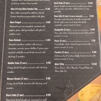 Menu at Saravana Bhavan - Lebuh Ampang in Kuala Lumpur