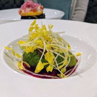 Avocado with tofu at JW's in Los Angeles