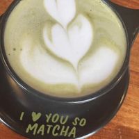 Matcha latte at Falcon Coffee Bar in Nashville