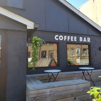 Outside dining area at Falcon Coffee Bar in Nashville