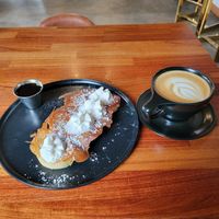 French toast and latte (was delicious) at Falcon Coffee Bar in Nashville