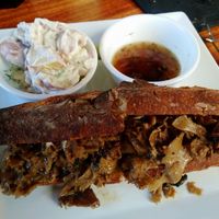 The French sandwich with country bread. Delicious at Falcon Coffee Bar in Nashville