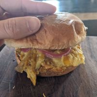 JUST egg breakfast sandwich at Falcon Coffee Bar in Nashville