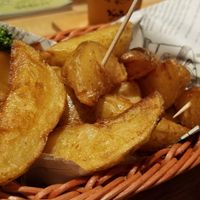 french fries (marked vegan on menu) at Kyoto Beer Lab in Kyoto