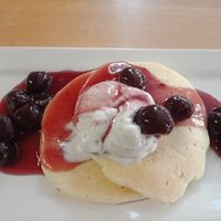 Chocolate and berries at The Pancake Manor in Brisbane