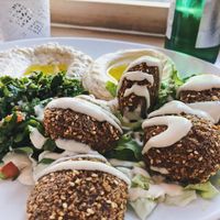 Falafel plate at Street Beirut in Geneva