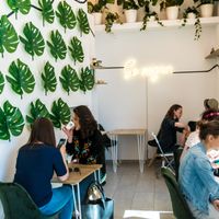 Interior at Vegano Cafe in Krakow