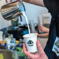 Coffee at Vegano Cafe in Krakow