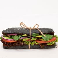 Black Ciabatta with avokado at Vegano Cafe in Krakow