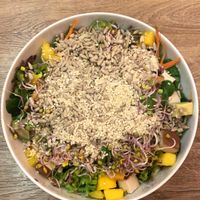 The first salad bowl on the menu with mango avocado and tofu - very good!!  at Vegano Cafe in Krakow