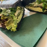 Scrambled tofu no egg ham sandwich! Simply delicious 🌱  at Vegano Cafe in Krakow