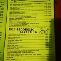 Menu at Monkey Republic in Kampot