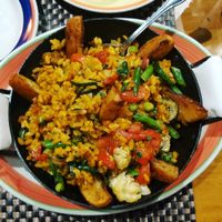 Vegan Paella! at Big Sky Cafe in San Luis Obispo