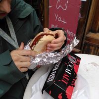 Seitan sandwich in way too much packaging at Bocatart in Zaragoza