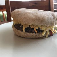 Mushroom burger  at Pofta de Verde in Constanta