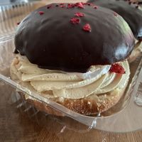 Vegan doughnut Berliner. Amazing! Only made in February during the carneval.  at Hiša Kruha in Maribor