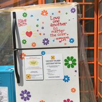 Community fridge to help those in need. at S'MAC in New York City