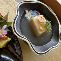 Sesame seed tofu  at Nana Iro Nonta in Yamaguchi