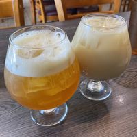 Passion fruit tea and jasmine tea milk teaa  at House of Fortune - Chino in Chino