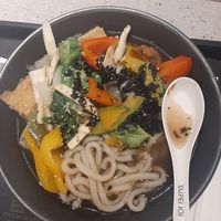 Udon with Pumpkin, bamboo, tofu, soy meat, nori,..... at Vege Creek 蔬河 - 101 in Taipei