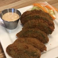 Vegan avocado fries with aioli at Dundas in Vancouver