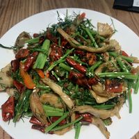 Stir fried mushrooms with dill   at Jiayuan 家源 in Guangzhou
