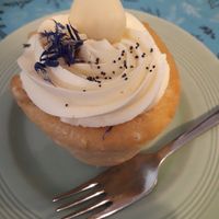 Blueberry and white chocolate cake (March 2023) at Sift in Otley