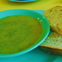 Courgette soup at Sift in Otley