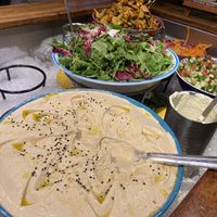 Part of the buffet  at Hermans in Stockholm