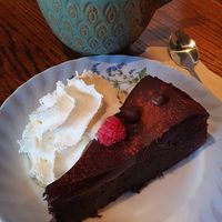 Belgian chocolate cake at Hermans in Stockholm