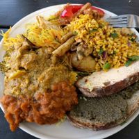 buffet plate at Hermans in Stockholm