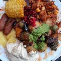 sorry for the dirty plate, it was my second full plate eheh at Hermans in Stockholm