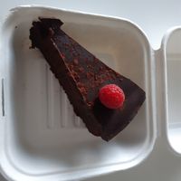 Chocolate cake at Hermans in Stockholm