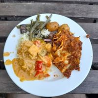 Dish from Buffet at Hermans in Stockholm