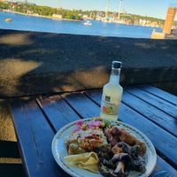 Table with a view! at Hermans in Stockholm