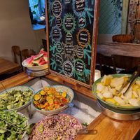 The presentation of the buffet at Hermans in Stockholm