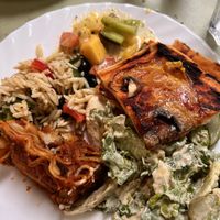 All the yummy options  at Hermans in Stockholm