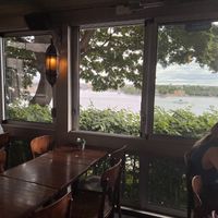 The indoor seating  at Hermans in Stockholm