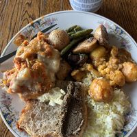 From the hot buffet  at Hermans in Stockholm