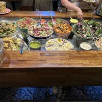 Salad table  at Hermans in Stockholm