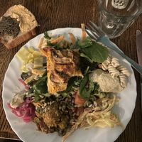 Plate always full  at Hermans in Stockholm