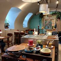 Lunch buffet at Hermans in Stockholm