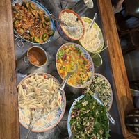 salads at the buffet   at Hermans in Stockholm