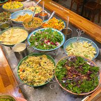 Delicious vegan buffet that changes nightly! at Hermans in Stockholm