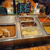 Hot stuff! Everything so nice, especially the lasagne to the left at Hermans in Stockholm